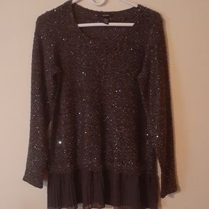 ALFANI Turquoise Sequins Sweater